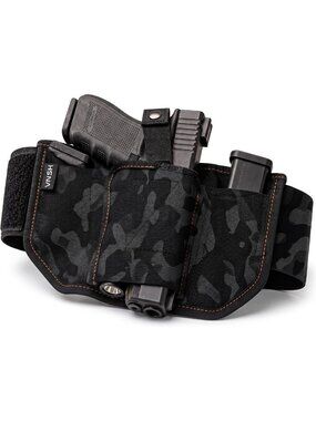 Belly Band Holster for Tactical Gear with 2 Magazine Pouches - Concealed Carry